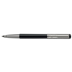 Ручка Parker Vector Premium Satin Black SS Chiseled роллер, металл, черный