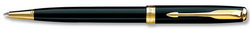 Ручка Parker Sonnet Laque Black GT шариковая ( корпус-латунь,лак, отделка-позолота 23К), черный