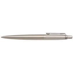 Ручка Parker Jotter Premium Shiny SS Chiseled шариковая, корпус-нерж.сталь, отделка-хром, цвет серебристый