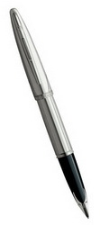 Ручка Waterman Carene Silver Meridias ST,перьевая(перо-золото 18К,корпус-латунь с серебряным покрытием), серебристый