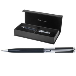 Ручка шариковая Pierre Cardin, латунь, лак, отделка - хром, в подарочной коробке