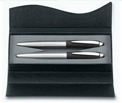 Набор Nautic роллер и шариковая ручка в подарочном футляре, черный