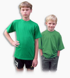 Футболка детская XS 100% хлопок, плотность 155 г/кв. м, зеленый