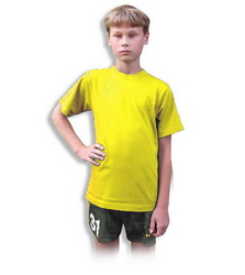 Футболка детская XS 100% хлопок, плотность 155 г/кв. м, желтый