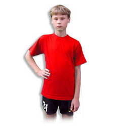 Футболка детская XXXS 100% хлопок, плотность 155 г/кв. м, красный