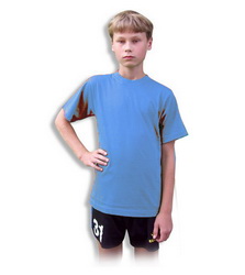Футболка детская XXXS 100% хлопок, плотность 155 г/кв. м, голубой