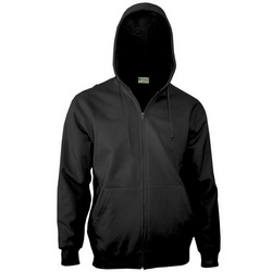 Куртка-толстовка на молнии с капюшоном S 80% хлопок, 20% полиэстер, плотность 280 г/кв.м, черный