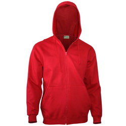 Куртка-толстовка на молнии с капюшоном М 80% хлопок, 20% полиэстер, плотность 280 г/кв.м, цвет красный