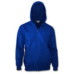 Куртка-толстовка на молнии с капюшоном XL 80% хлопок, 20% полиэстер, плотность 280 г/кв.м, синий