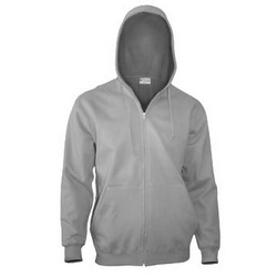 Куртка-толстовка на молнии с капюшоном S 80% хлопок, 20% полиэстер, плотность 280 г/кв.м, цвет серый
