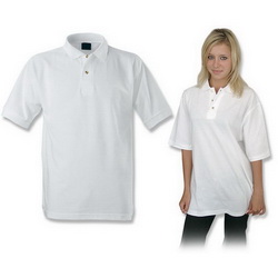 Рубашка поло M 100% хлопок, плотность 210 г/кв. м белый