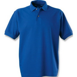 Рубашка поло S 100% хлопок, плотность 210 г/кв. м синий