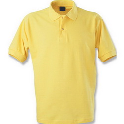 Рубашка поло L 100% хлопок, плотность 210 г/кв. м желтый