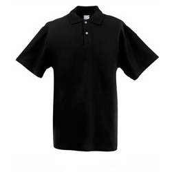 Рубашка поло S 100% хлопок, плотность 180 г/кв. м, цвет черный