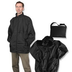 Куртка-ветровка XL с чехлом,на подкладке ( сетка), 100% нейлон черный