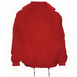 Куртка-ветровка L с чехлом на подкладке ( сетка), 100% нейлон красный