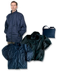 Куртка-ветровка М с чехлом, на подкладке ( сетка), 100% нейлон темно-синий