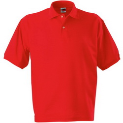 Рубашка-поло детская рост 152 см, 12 лет, 100% чесаный хлопок, плотность 180 г/кв.м, цвет красный