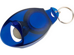 Брелок-открывалка с держателем для ручки синий