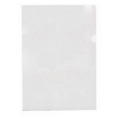 Папка-уголок из пластика, 0,18 мм, матовый, белый