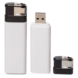 Флэш-карта USB, 8Gb, в виде зажигалки, пластик