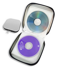 Футляр для 16-и CD-дисков, алюминий, серебристый