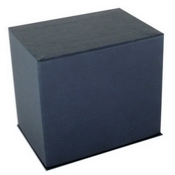 Коробка подарочная для набора с подстаканником, картон, флок, синий