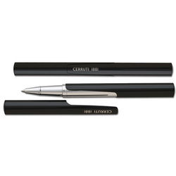 Ручка роллер CERRUTI Shaft Black, металл, лак, в подарочной коробке, цвет черный
