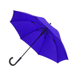 Зонт-трость со специальной системой противоветровой защиты, купол- эпонж, каркас-стеклопластик, ручка-покрытие софт-тач