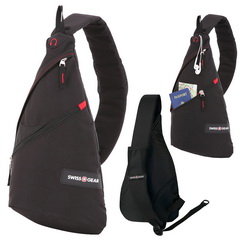 Рюкзак Swissgear на одном ремне: карман на молнии для удобного доступа к вещам первой необходимости, мягкий плечевой ремень для комфортного ношения рюкзака, отверстие для вывода гарнитуры и наушников в верхней части рюкзака, полиэстр