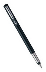 Ручка Parker Vector Standard перьевая, корпус - пластик, отделка - сталь, в подарочной коробке