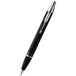 Ручка Parker IM Metal, Black CT (корпус-латунь/лак, отделка-хром), шариковая, цвет черный