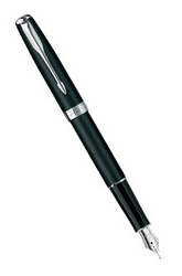 Ручка Parker Sonnet Matt Black CTперьевая (перо-нерж.сталь, корпус-латунь,лак),черный