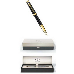 Ручка Parker Premier Laque F560, Black GT перьевая(перо-золото 18К,корпус-лак, отделка-позолота 23К), цвет черный