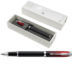 Ручка перьевая Parker IM SE Red Ignite, латунь, отделка - латунь, покрытая хромом