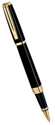 Ручка Waterman Exception Ideal Black GT роллер (корпус-лак, отделка-позолота 23К), черный