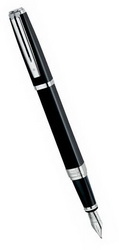 Ручка Waterman Exception Night & Day Black СT перьевая (перо-золото 18К,корпус-лак,отделка-посеребрение), черный