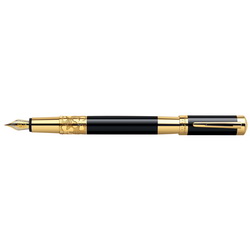 Ручка Waterman Elegance Ivory GT перьевая (перо - золото 18К, родий, корпус - латунь с лаковым покрытием, отделка - позолота, гравировка), цвет черный