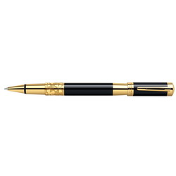 Ручка Waterman Elegance Ivory GT роллер (корпус - латунь с лаковым покрытием, отделка - позолота, гравировка), цвет черный