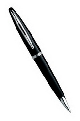 Ручка Waterman Carene Black Sea CT шариковая (корпус-лак,отделка-посеребрение), черный