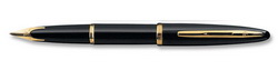 Ручка WatermanCarene Black GT перьевая (перо-золото 18К, корпус-лак), черный