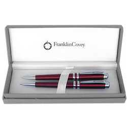 Набор FRANKLIN COVEY Freemont Red/Chrome:ручка шариковая и карандаш, красный