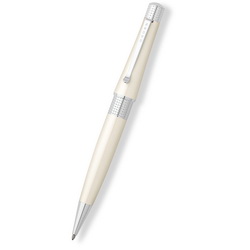 Ручка Cross Beverly White/Chrome шариковая ( корпус- латунь/лак, отделка-хром), цвет перламутровый