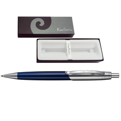 Ручка шариковая Pierre Cardin, латунь, лак, отделка - хром и сталь в подарочной коробке