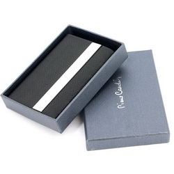 Визитница Pierre Cardin, искусственная кожа, в подарочной коробке, цвет черный