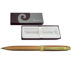 Ручка шариковая Pierre Cardin, латунь, лак, отделка - сталь, позолота, в подарочной коробке