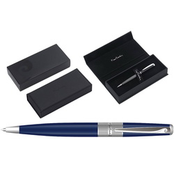 Ручка шариковая Pierre Cardin BARON в подарочной коробке, корпус - латунь и лак, отделка и детали дизайна - сталь, хром