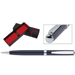 Ручка шариковая Pierre Cardin EASY, корпус - латунь с матовым покрытием, отделка и детали дизайна - сталь, хром