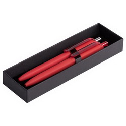 Набор: шариковая ручка и механический карандаш, пластик с покрытием soft touch, в подарочной картонной коробке, Швейцария