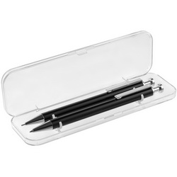 Набор Мессен в футляре: ручка шариковая и механический карандаш, металл, пластик